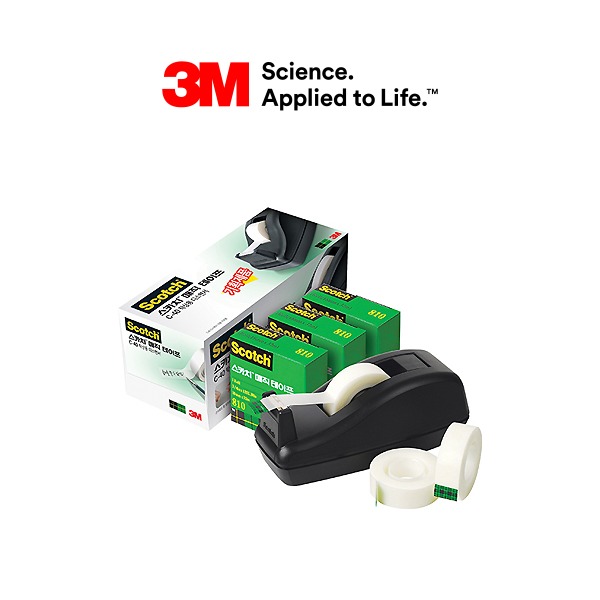 3M SM-3Deal 스카치 매직테이프 기획 18mm X 32m 디스펜서 1개 + 리필 3개, 6pk/BOX